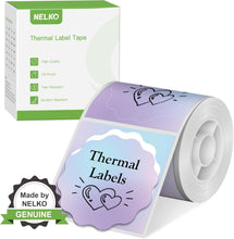 Load image into Gallery viewer, Nelko Labels for PM220, 2 inch (50mm) Round Thermal Label, 1 Roll of 150 Self-Adhesive Thermal Paper Gradient Purple
