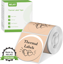 Load image into Gallery viewer, Nelko Labels for PM220, 2 inch (50mm) Round Thermal Label, 1 Roll of 150 Self-Adhesive Thermal Paper (Khaki)
