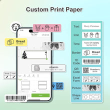 Lade das Bild in den Galerie-Viewer, Nelko Genuine P21 Label Maker Tape, Adapted Label Print Paper, 14x40mm (0.55&quot;x1.57&quot;)Multipurpose of Home, Office, 180 Labels/Roll, Transparent
