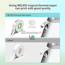 画像をギャラリービューアに読み込む, NELKO Genuine P21 Label Maker Tape, Adapted Label Print Paper, 14x40mm (0.55&quot;x1.57&quot;), Gradient Pink Blue Green Standard Laminated Labeling Replacement, Multipurpose of P21, 180 Tapes/Roll, 3-Roll, Pattern with Border 2.0
