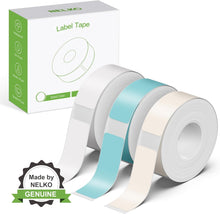 Lade das Bild in den Galerie-Viewer, Genuine P21 Label Maker Tape, Adapted Label Print Paper, 14x40mm (0.55&quot;x1.57&quot;), Standard Laminated Labeling Replacement, Multipurpose of P21, 180 Tapes/Roll, 3-Roll, Grey/Brown/Green
